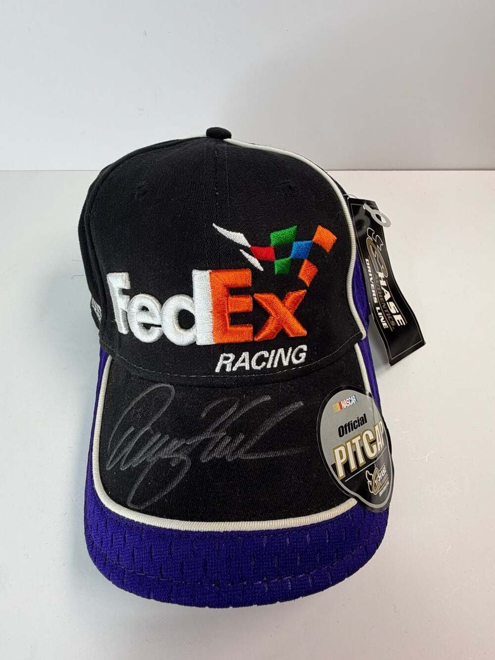 Chase Authentics Autographed Denny Hamlin FedEx Racing NASCAR Cap NWT